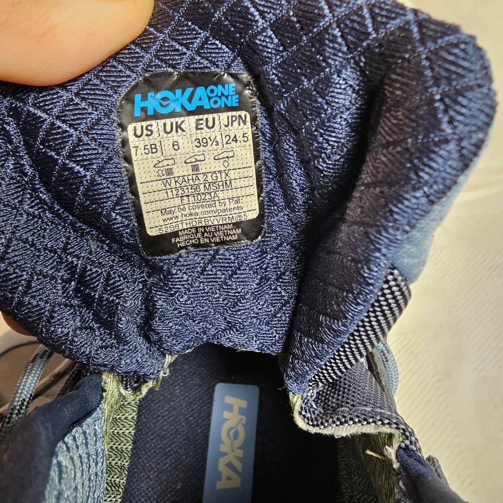 Hoka Gray and Blue Trail Boots - Picture 3 of 8